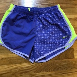 Purple athletic shorts